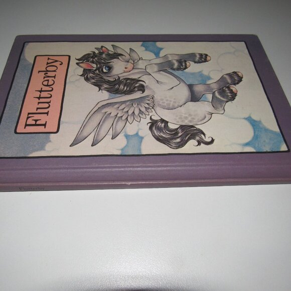 Vintage Flutterby Hardcover Picture Book │ Charming Pegasus Tale │ Purple Cloth- - Picture 2 of 3